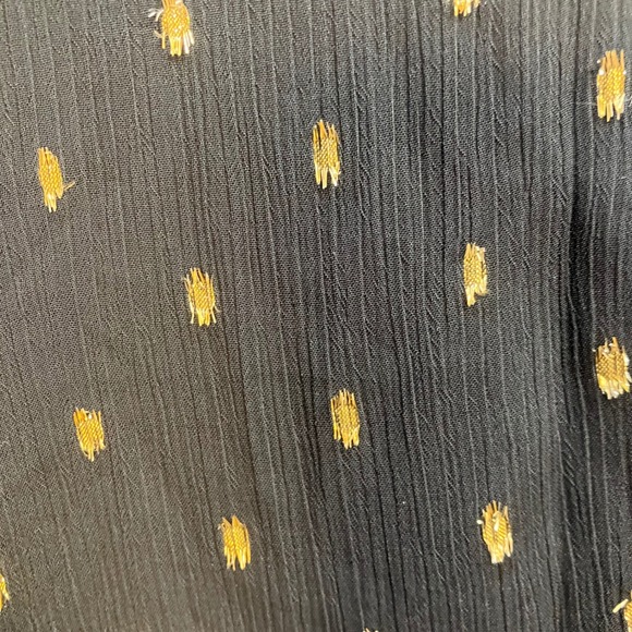 Ann Taylor Black Gold Metallic Dot Kimono Open Front Jacket M/L Black Label NWT - Picture 4 of 8